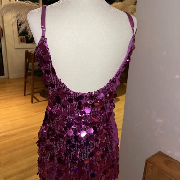 New Klesis Dress sz small Simons gorgeous glitter 30 inch length stretch - Picture 8 of 10